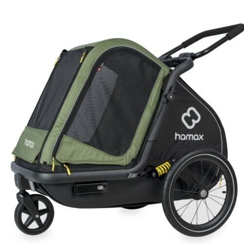 Remorque vélo animaux​ Hamax – Pluto Medium – vert/noir